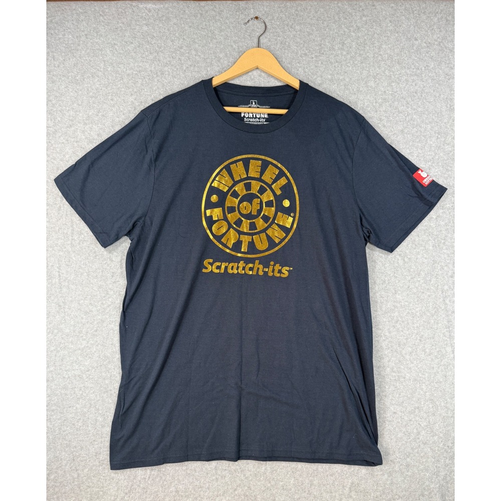 Oregon Lottery XL T-Shirt Wheel of Fortune Graphic Cotton Gold Logo Tee